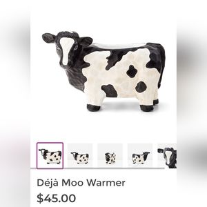 COPY - Scentsy Deja Moo Wax Warmer NIB Black & White Cow Warmer NEW